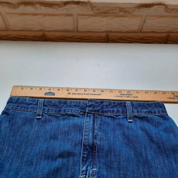 Vtg Y2K Tommy Hilfiger Skirt Womens 12 Denim Jean Midi Maxi‎ Modest Grunge Slit - Picture 10 of 14